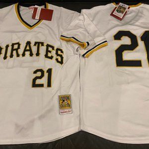 MITCHELL and NESS PITTSBURGH PIRATES ROBERTO CLEMENTE Men's JERSEY Sz M,L,XL,2X